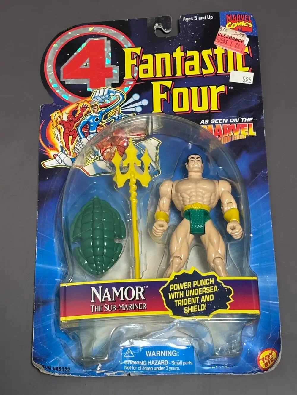 Marvel Comics Fantastic Four Namor Action Figure Sub-Mariner ToyBiz 1995